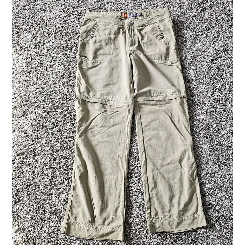 Merrell Nylon Pants Womens 10 Zip Off Opti-Wick UPF 50+ Outdoors Hiking Beige